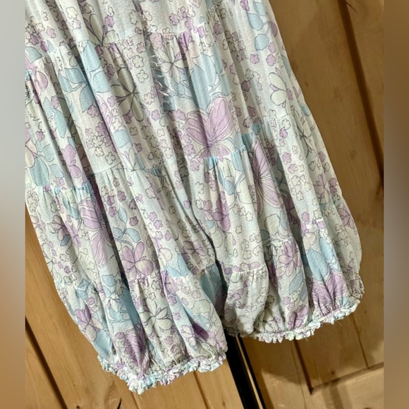 FREE PEOPLE Printed Crush Blush Playsuit Sleepwear Romper Pajama Lounge Intimate - Picture 3 of 11